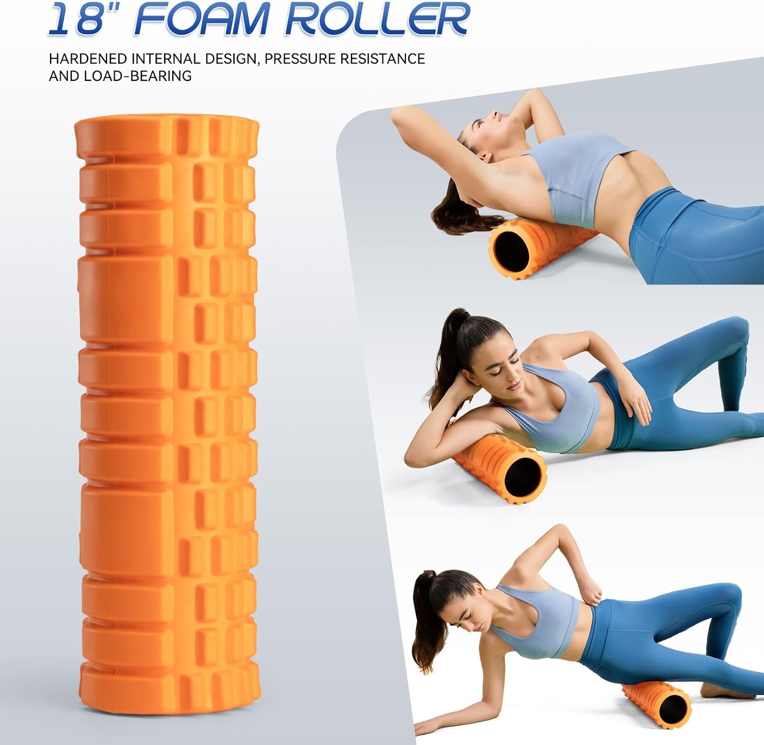 Foam Roller High Density Foam Roller Set for Deep Tissue Muscle Massage 4