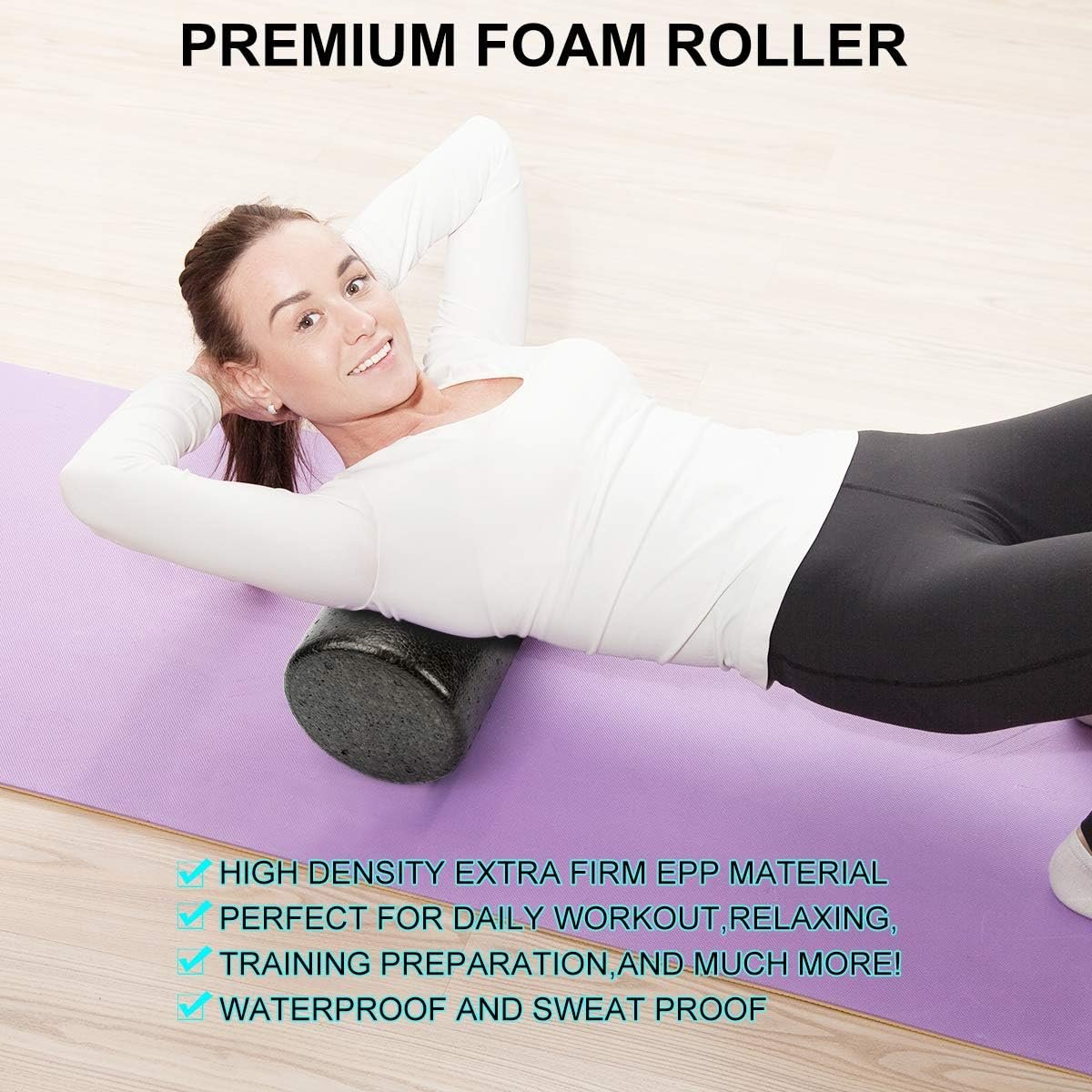 Foam Roller Set High Density Back Roller Muscle Roller Stick 3