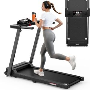 Foldable Treadmills for Home 3.0 HP Portable Treadmills for Running and Walking with Handles