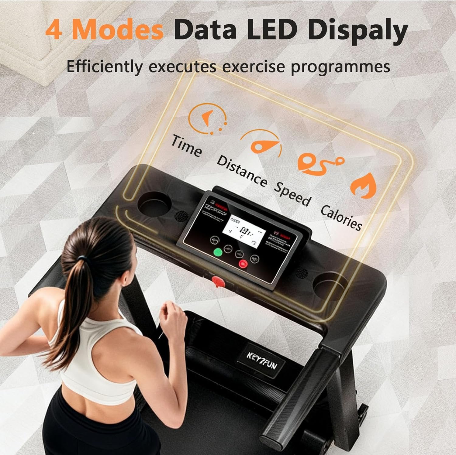 Foldable Treadmills for Home 3.0 HP Portable Treadmills for Running and Walking with Handles