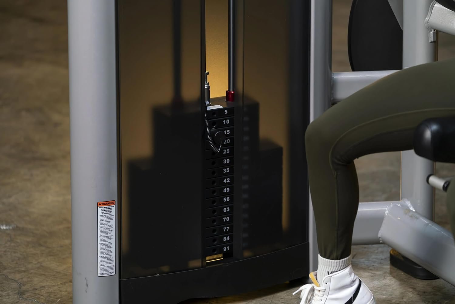 French Fitness Silver Selectorized Abdominal Crunch Machine 4