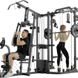 GMWD Smith Machine Power Cage Multi-Function Home Gym System with Cable Crossover 1