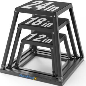 GanFindX Plyometric Jump Box Set 12/18/24 Inch Steel Plyo Box