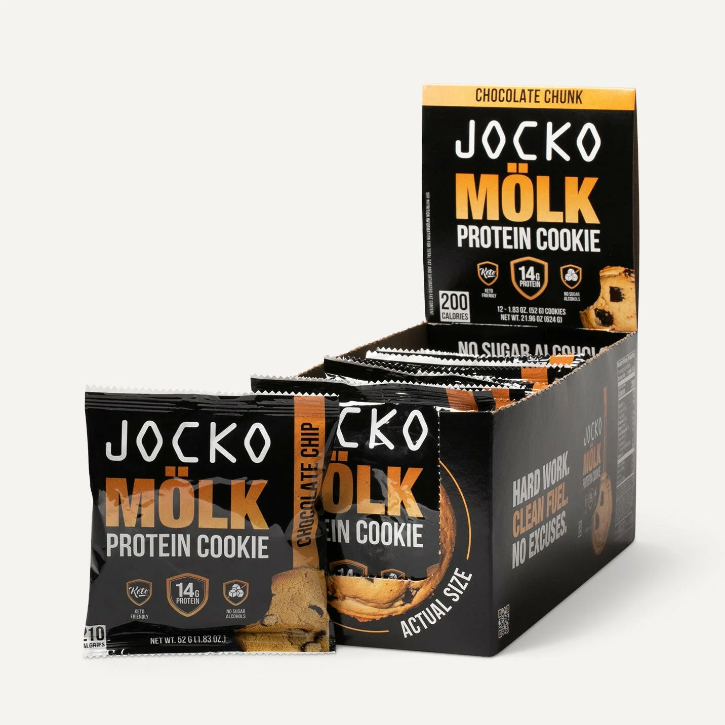 Jacko Fuel Molk Chocolate Chip Protein Cookies