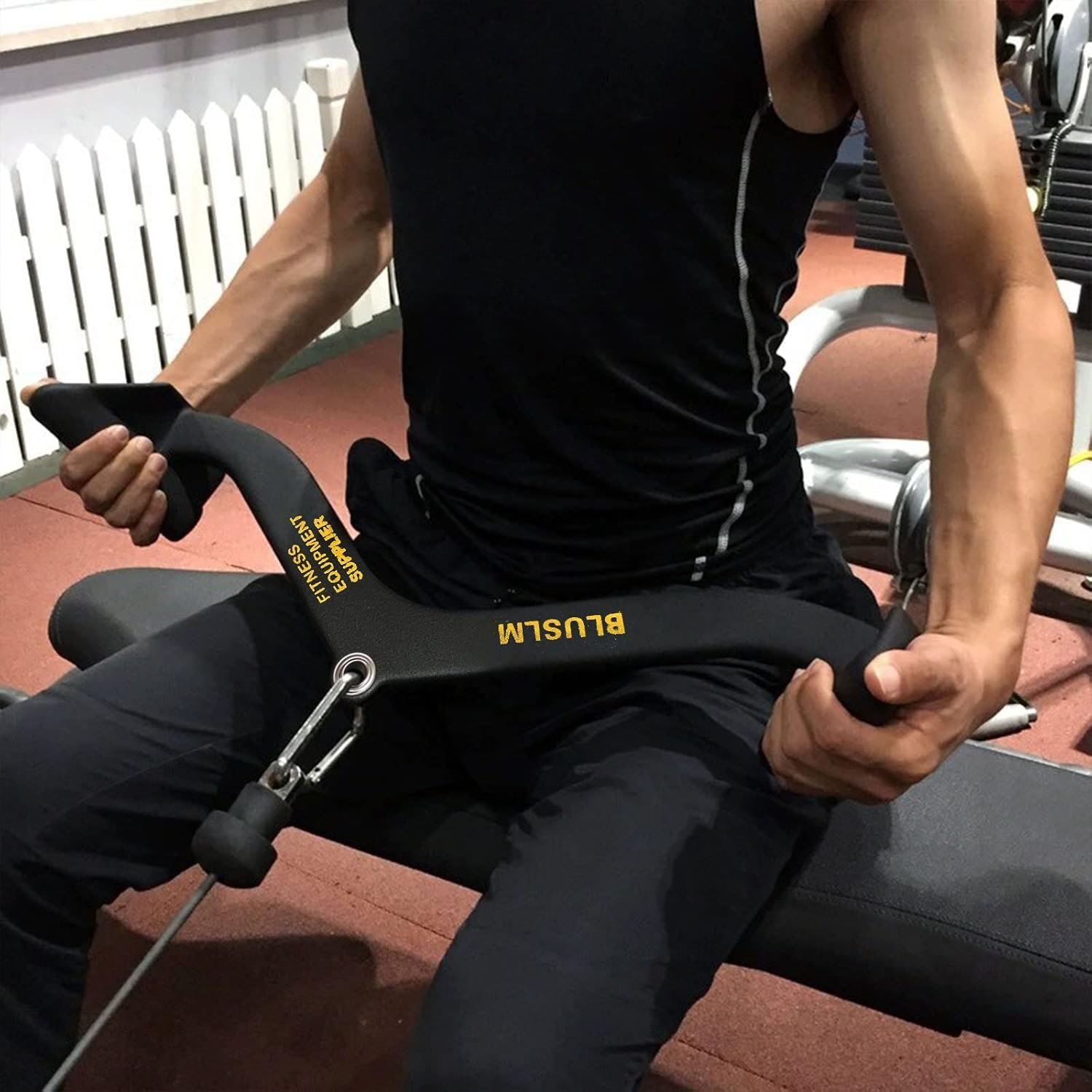 LAT Pull Down Bar for Cable Machine LAT Pulldown Attachments T Bar V Bar Cable Attachment