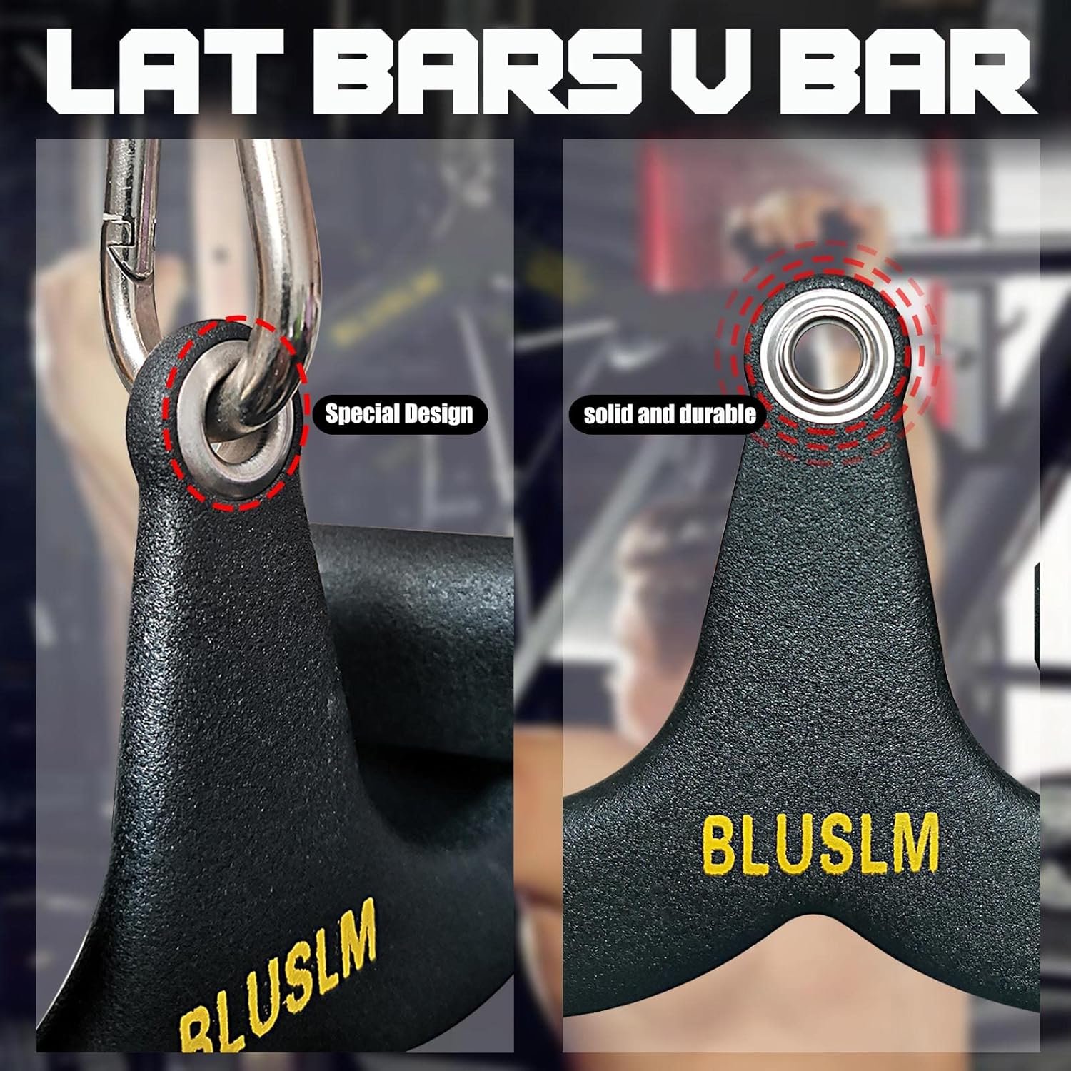 LAT Pull Down Bar for Cable Machine LAT Pulldown Attachments T Bar V Bar Cable Attachment