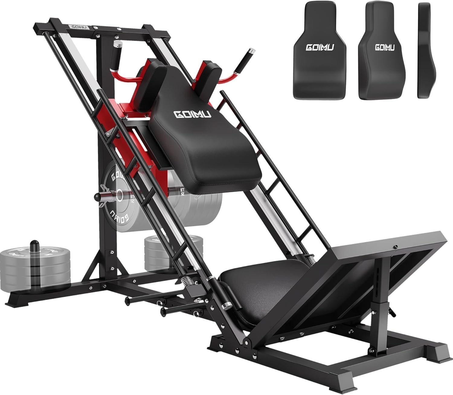 Leg Press Hack Squat Machine with Back Support Cushion 1