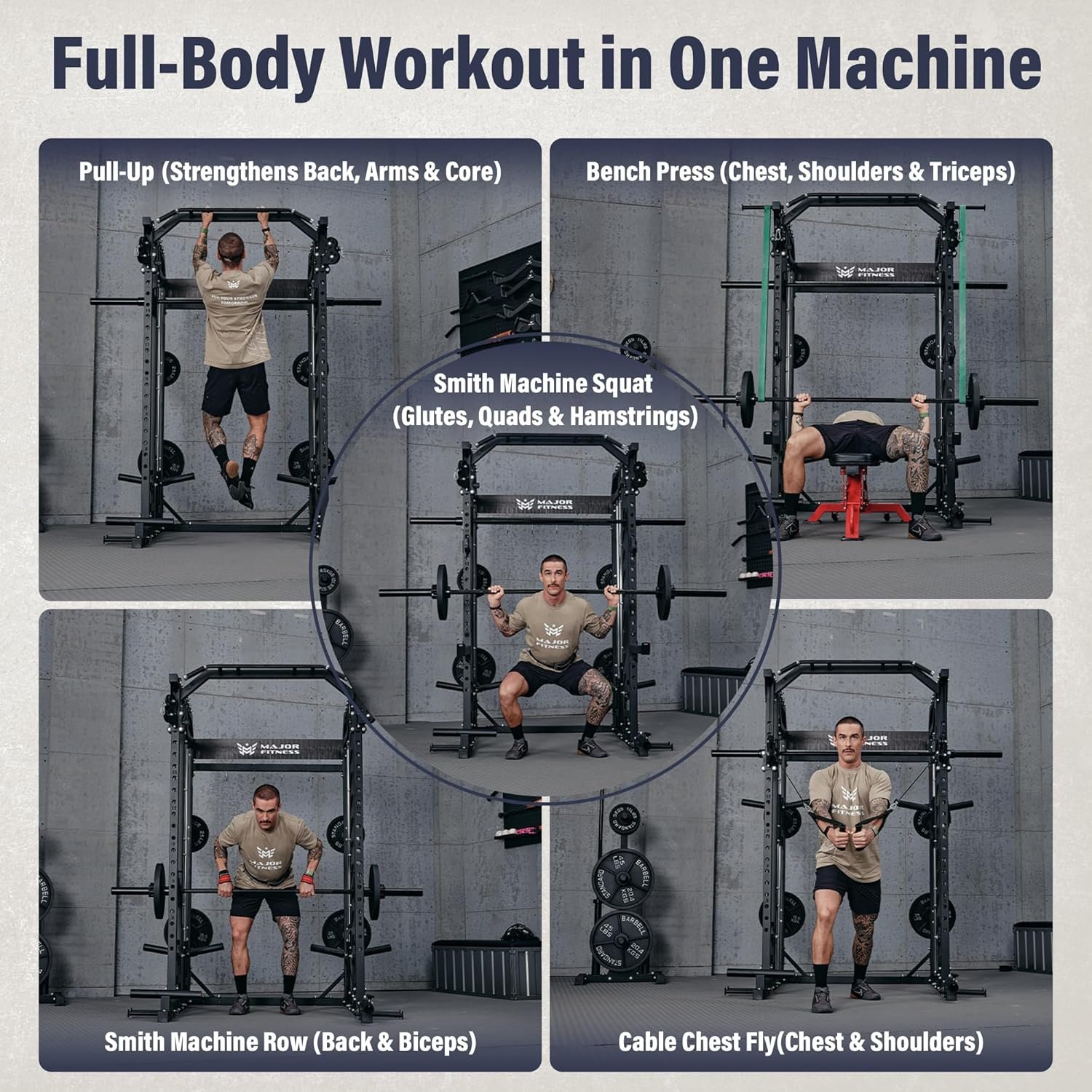 Major Fitness Drone2 Advanced Training Smith Machines All-in-One Home Gym