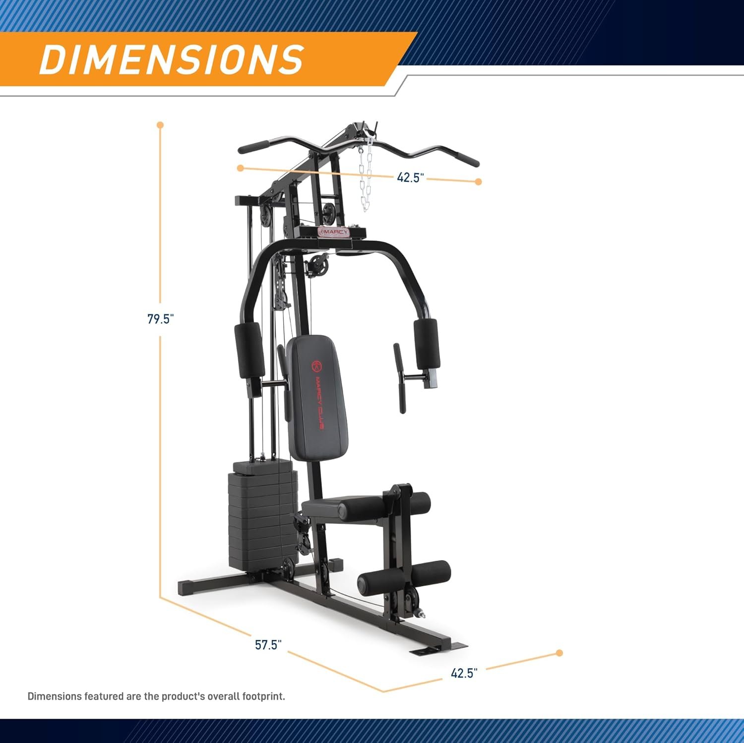 Marcy Multifunctional Workout Station 100lbs to 200lbs Stack Home Gym 3