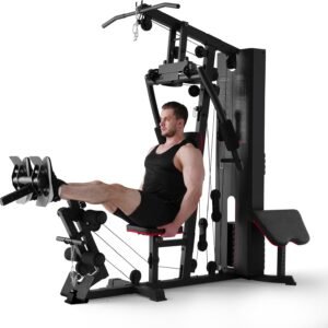 Mikolo Home Gym Workout Station with 150LBS Weight Stack Multifunctional Home Gym Equipment