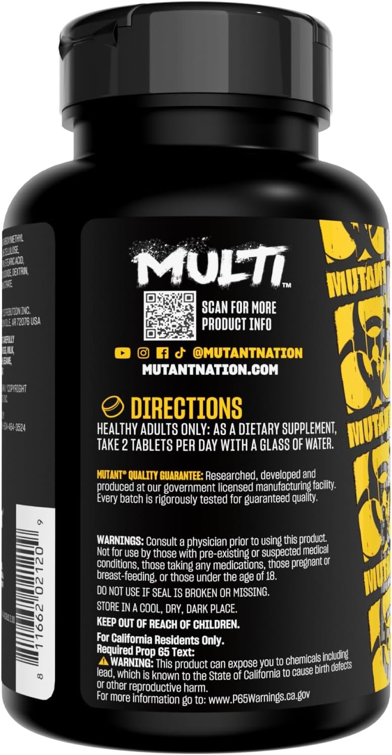 Mutant Multi High Potency Vitamins with 75+ Ingredients Specifically Formulated for Heavy Lifting 7