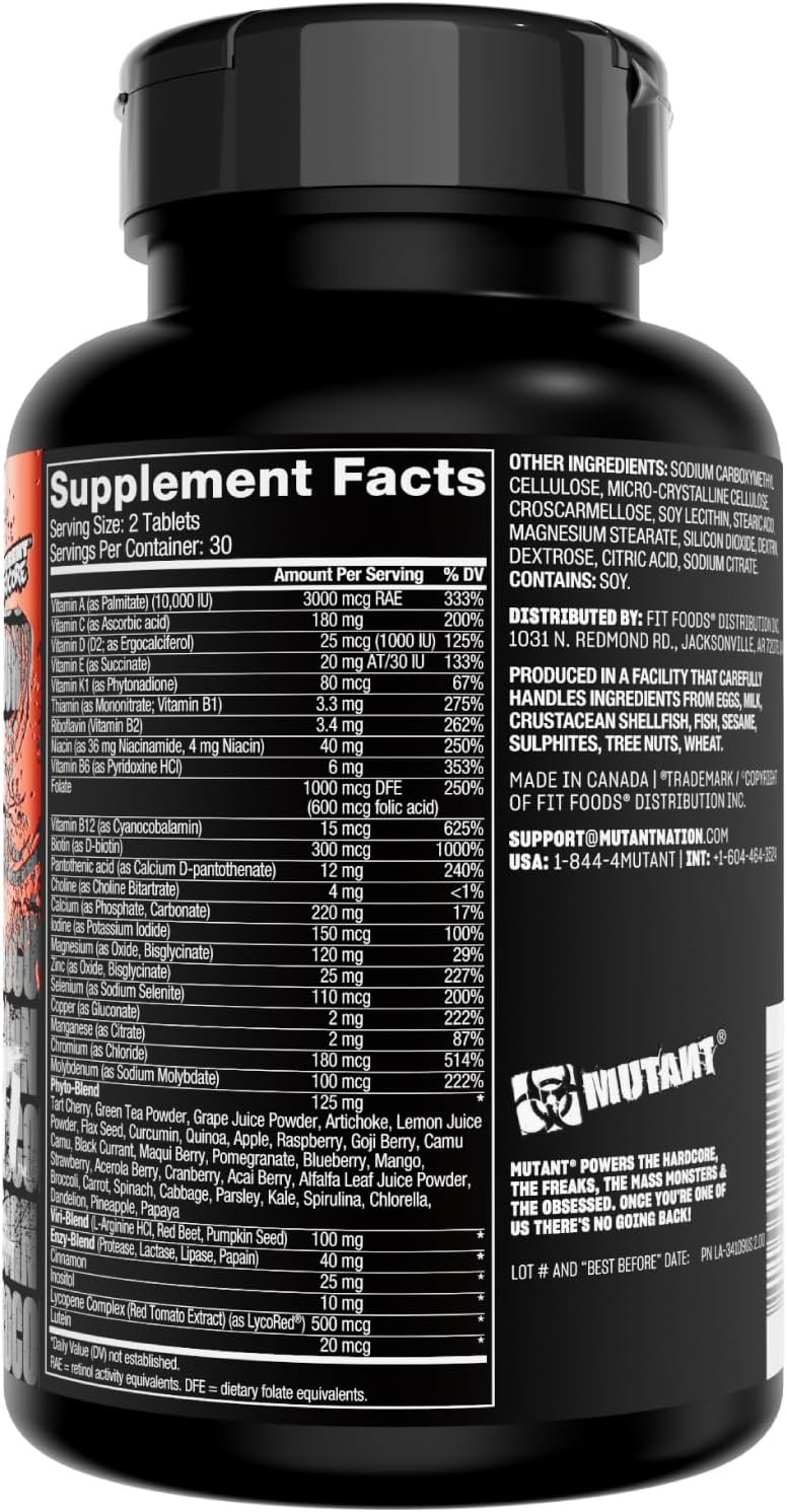 Mutant Multi High Potency Vitamins with 75+ Ingredients Specifically Formulated for Heavy Lifting 8