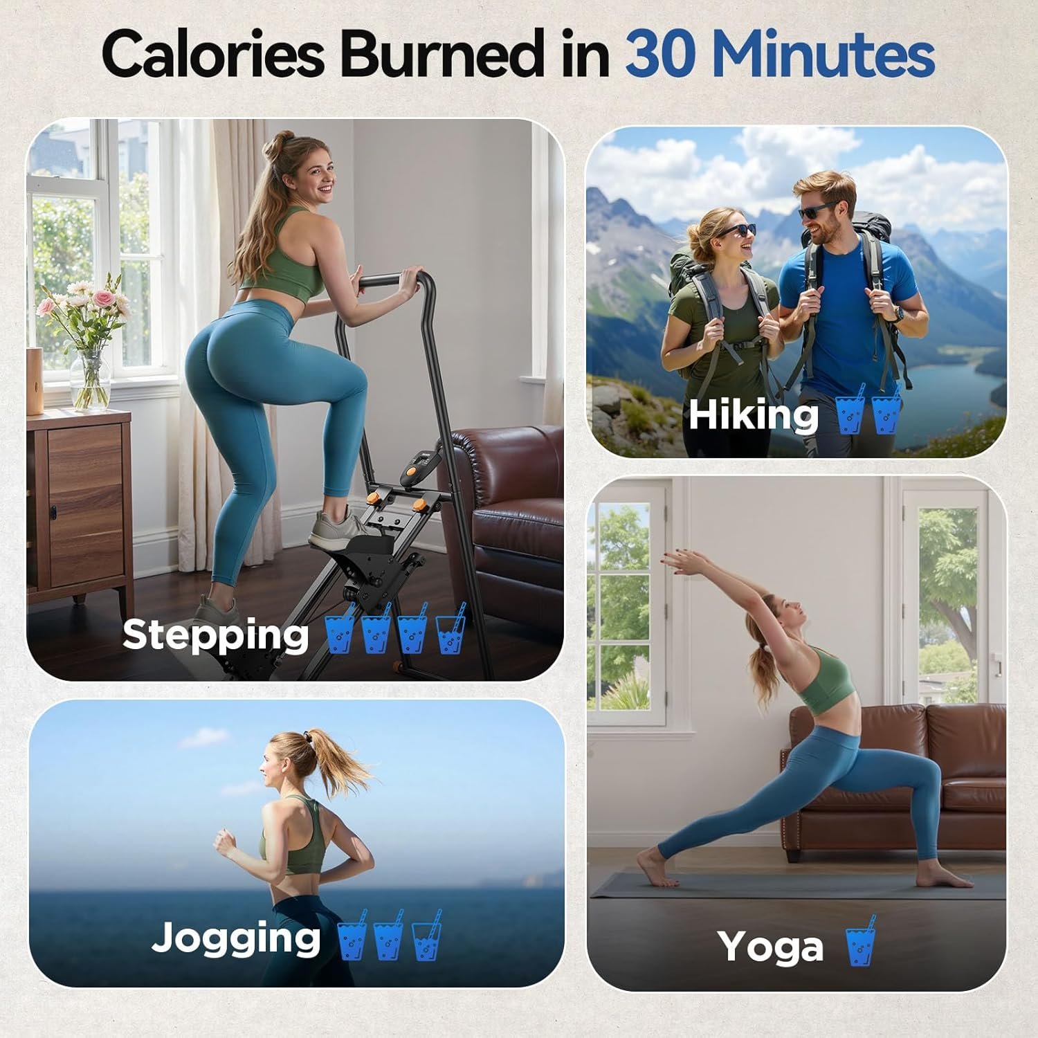 Niceday Steppers for Exercise at Home Stair Stepper with Handlebar