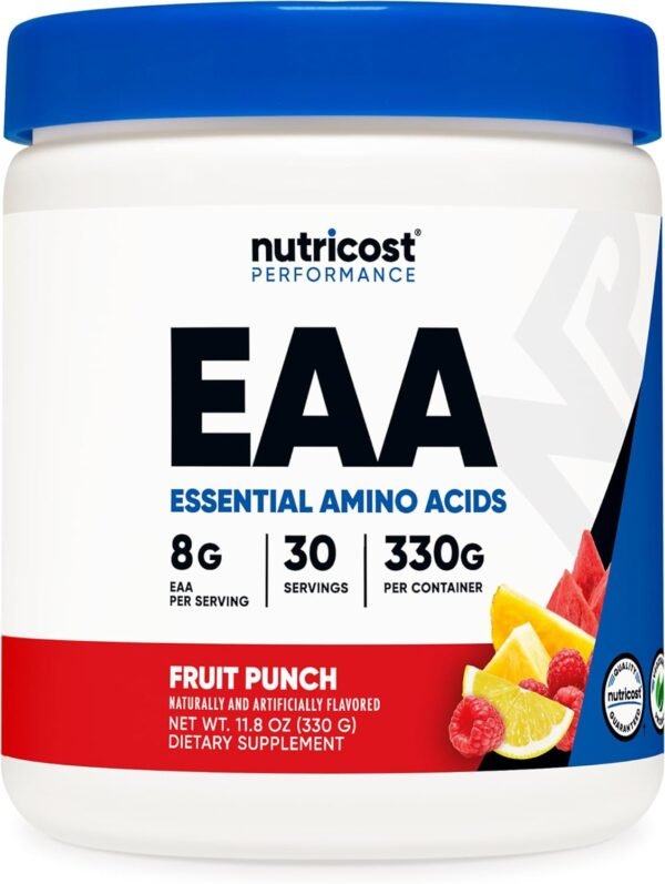Nutricost EAA Powder 30 Servings Fruit Punch Essential Amino Acids Non GMO 1
