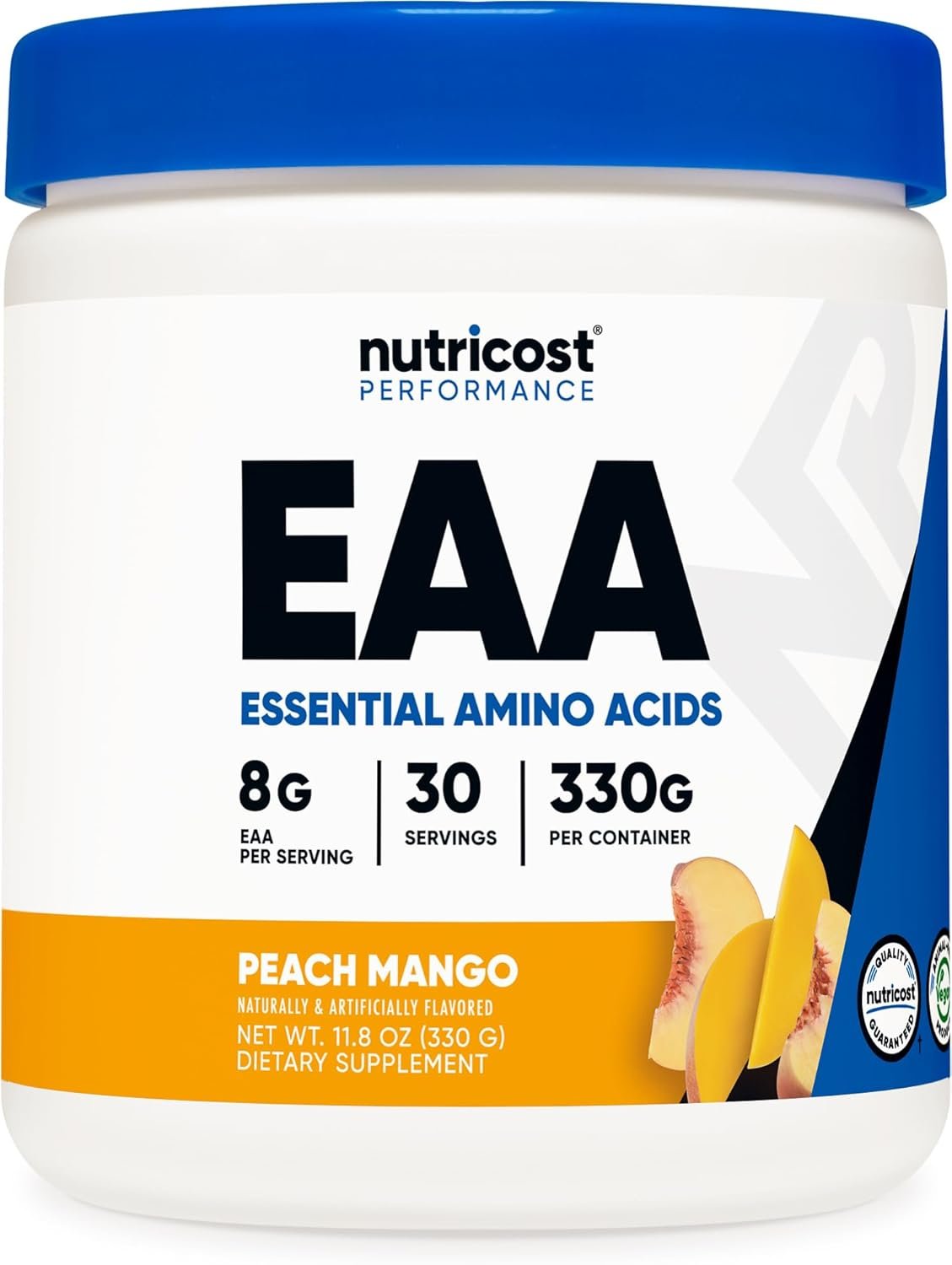 Nutricost EAA Powder 30 Servings Peach Mango Essential Amino Acids Non GMO 1
