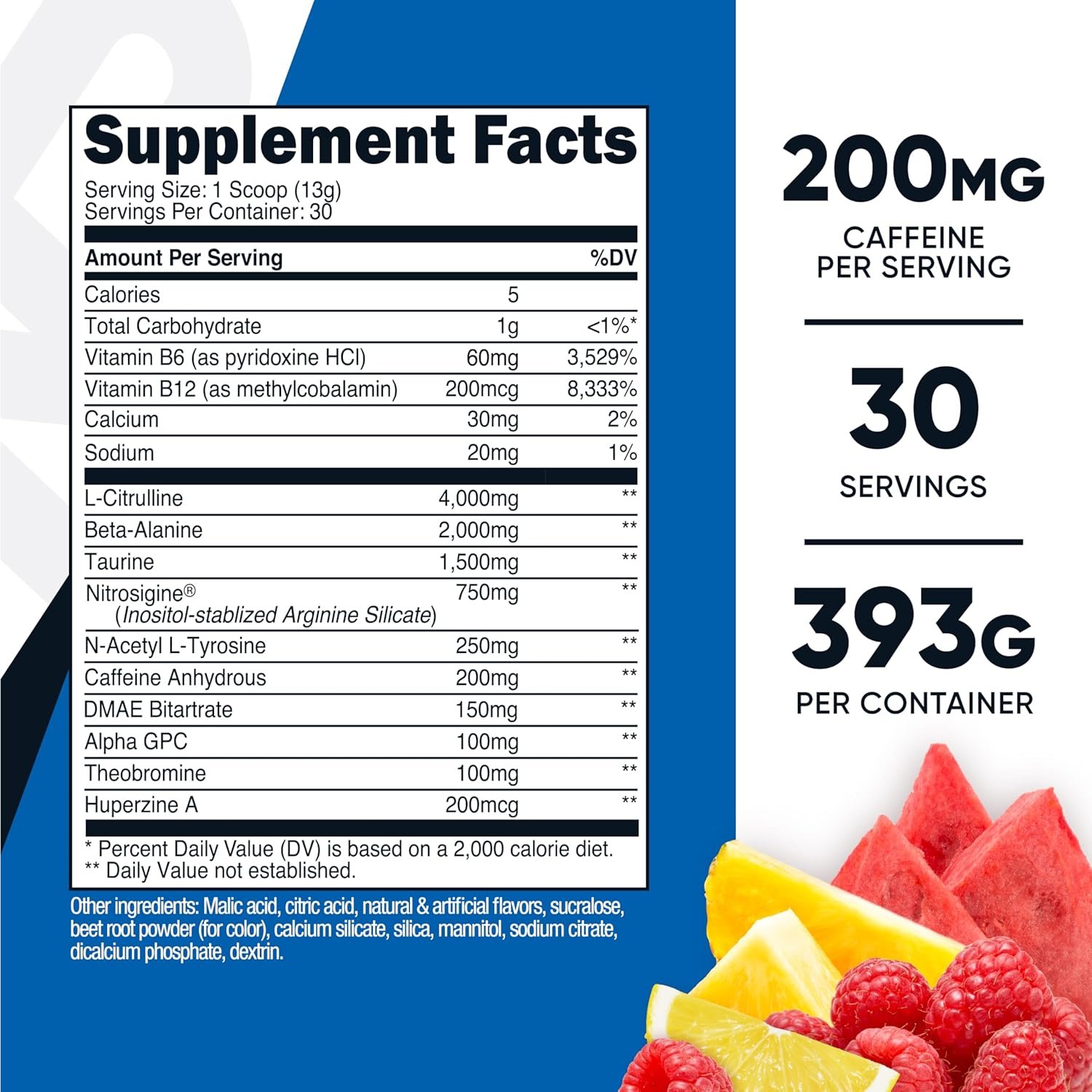 Nutricost Pre-Workout Complex Powder (30 Servings, Fruit Punch)