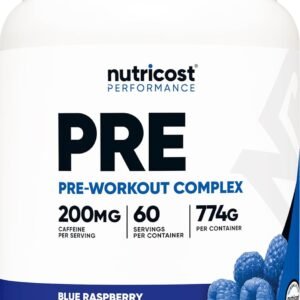 Nutricost Pre-Workout Complex Powder 60 Servings Blue Raspberry