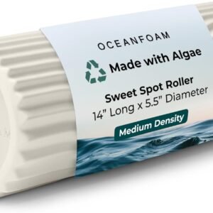 Oceanfoam Sweet Spot Medium Exercise Foam Roller 14"x5.5" – Medium Density Foam Roller for Physical Therapy