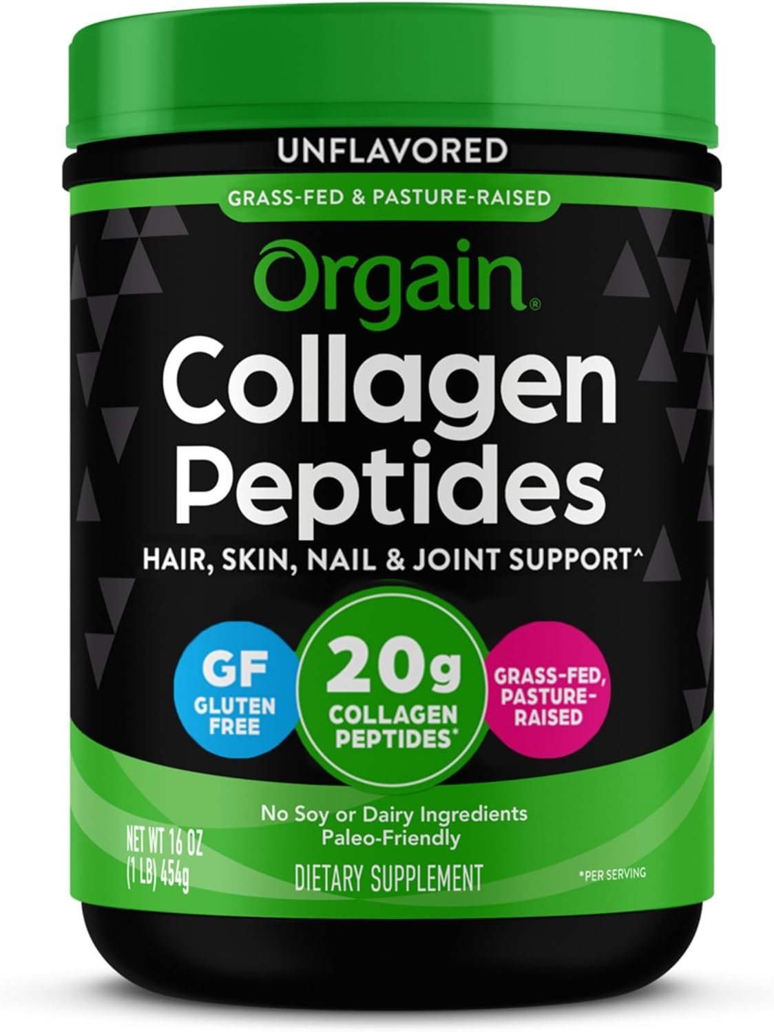 Orgain Hydrolyzed Collagen Peptides Powder For Women and Men 20g Grass Fed Collagen 1