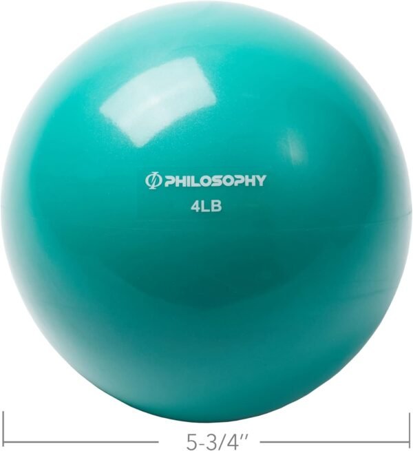 Philosophy Gym Toning Ball - Soft Weighted Mini Medicine Ball 4 LB 1