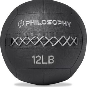 Philosophy Gym Wall Ball Soft Shell Weighted Medicine Ball with Non-Slip Grip 12LB 1