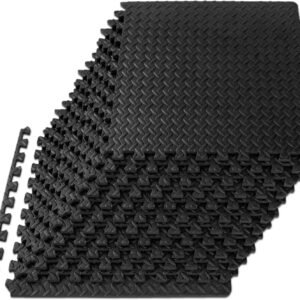 ProsourceFit Puzzle Exercise Mat ½ in EVA Interlocking Foam Floor Tiles for Home Gym