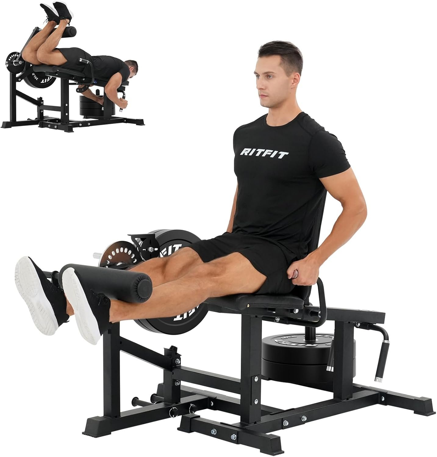 RITFIT Leg Extension and Curl Machine 700LB Adjustable Leg Curl Machine 9