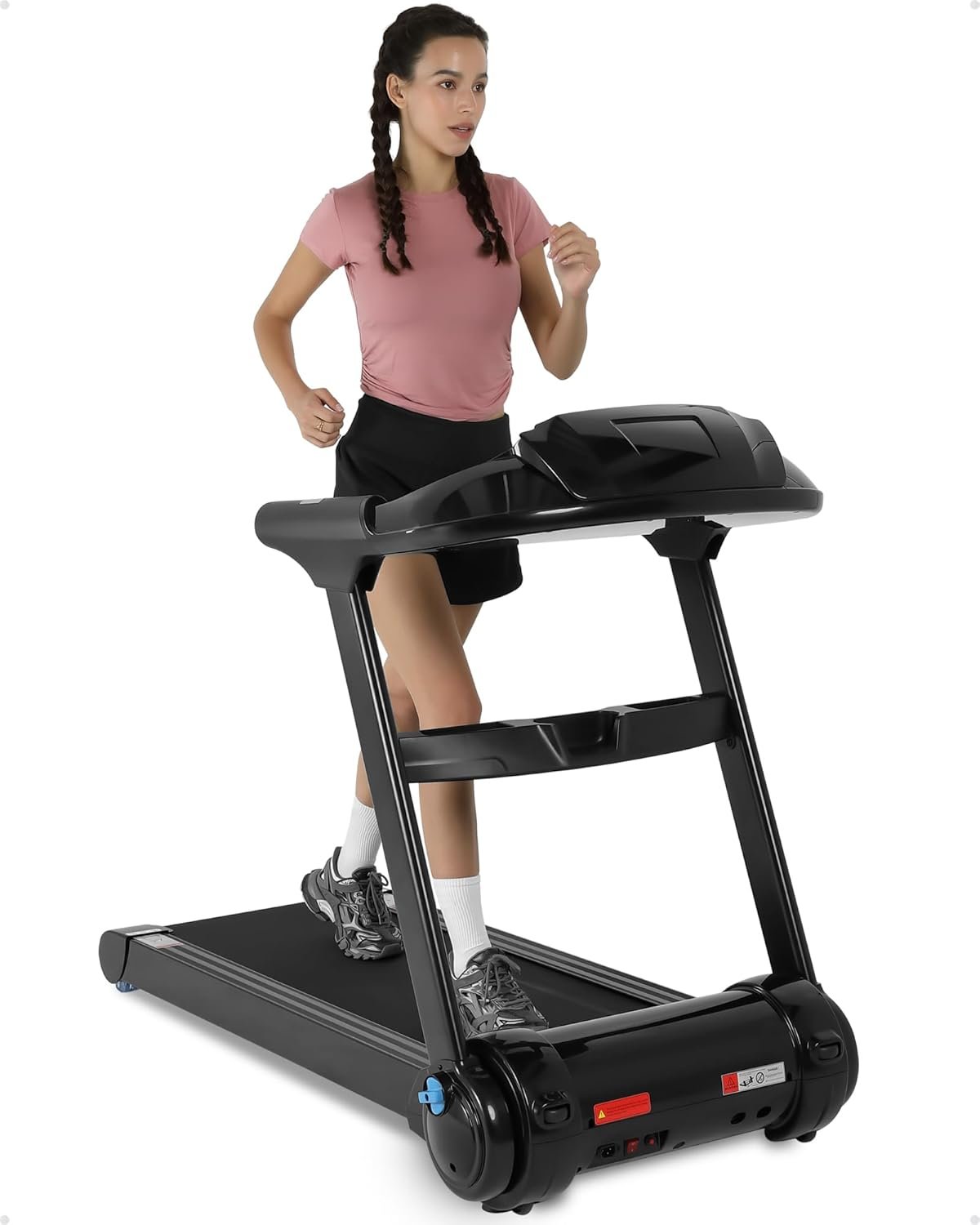 SPORTY and FIT 4.0 HP Folding Treadmills 0.6-8.7 MPH Max 400LBS Electric Treadmill for Running Walking 1
