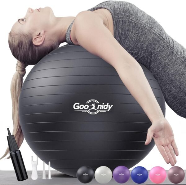 Soft Exercise ball Anti-Burst Yoga Ball Chair Supports 2200lbs