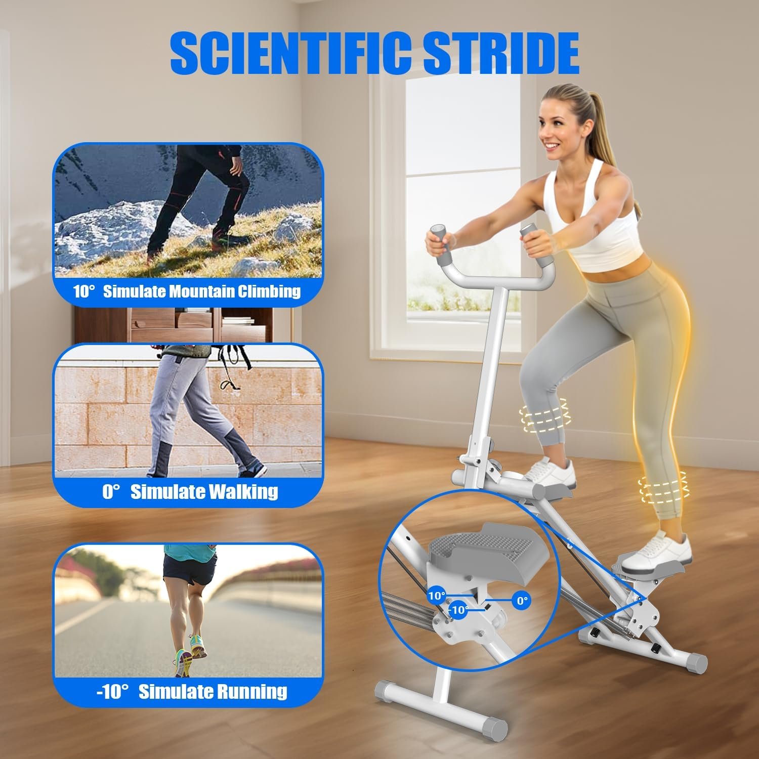 Steppers for Exercise at Home Stair Stepper with Handlebar