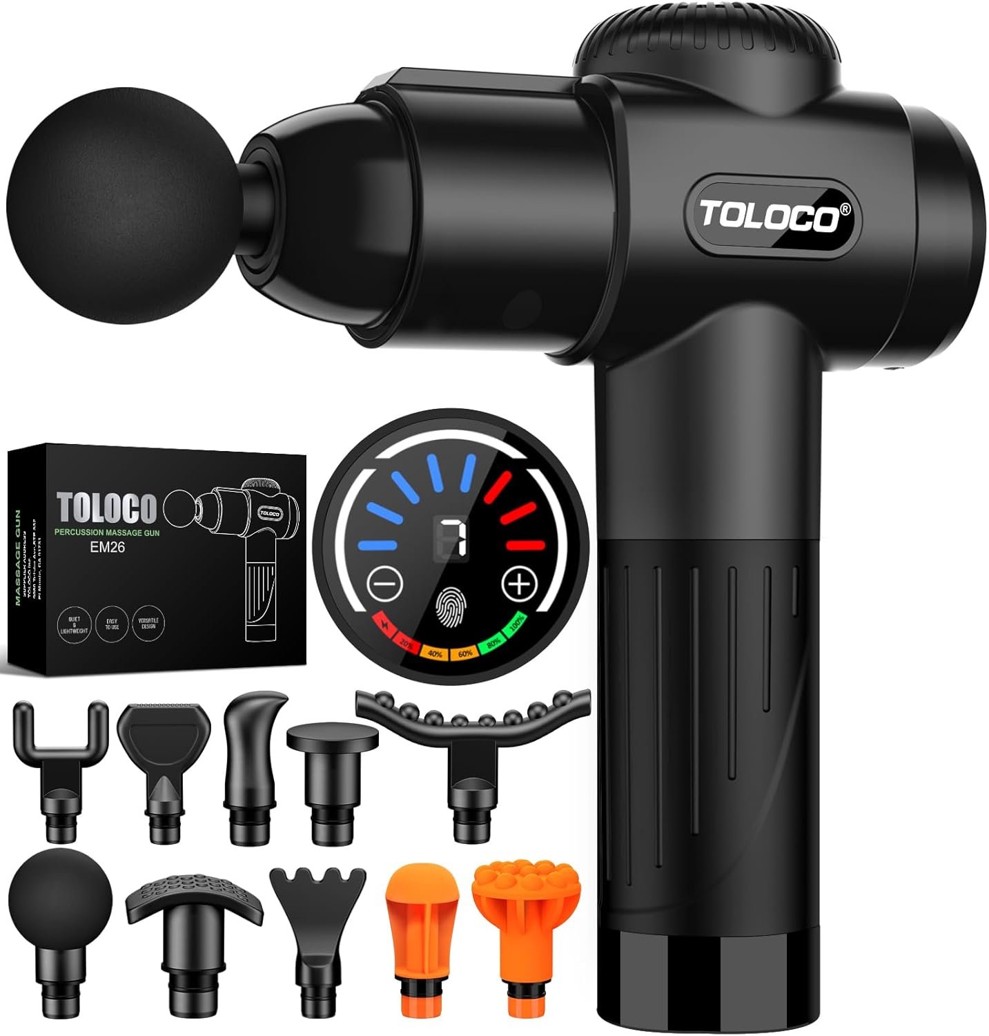 TOLOCO Massage Gun Deep Tissue Back Massage for Athletes for Pain Relief