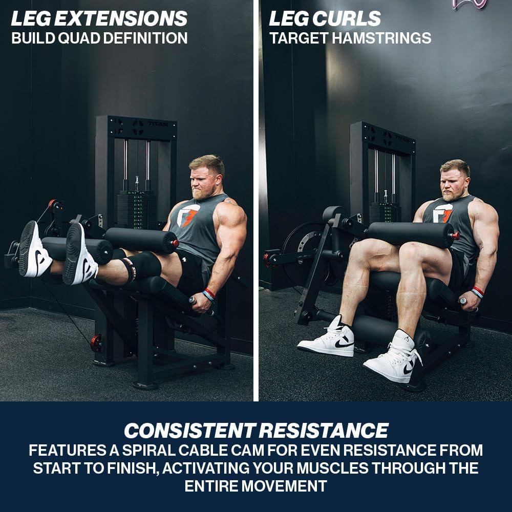 Titan Fitness Selectorized Leg Extension and Curl Machine 3