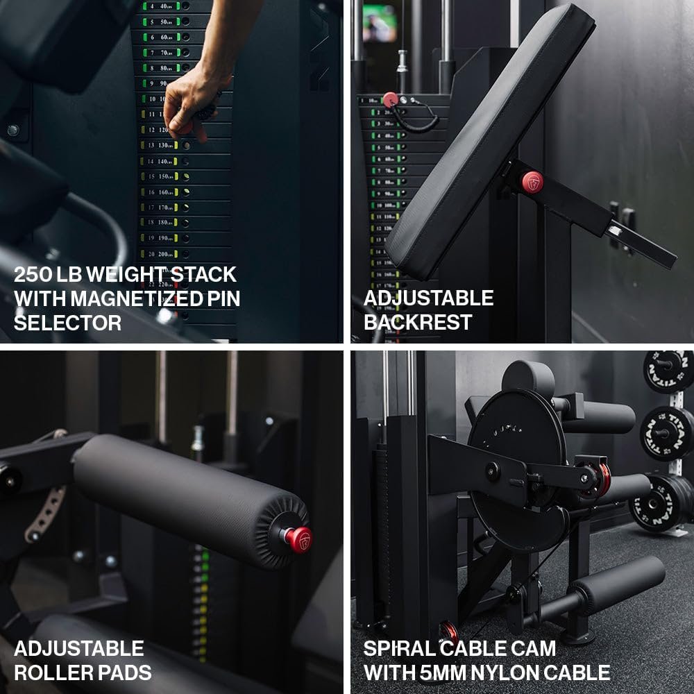 Titan Fitness Selectorized Leg Extension and Curl Machine 4