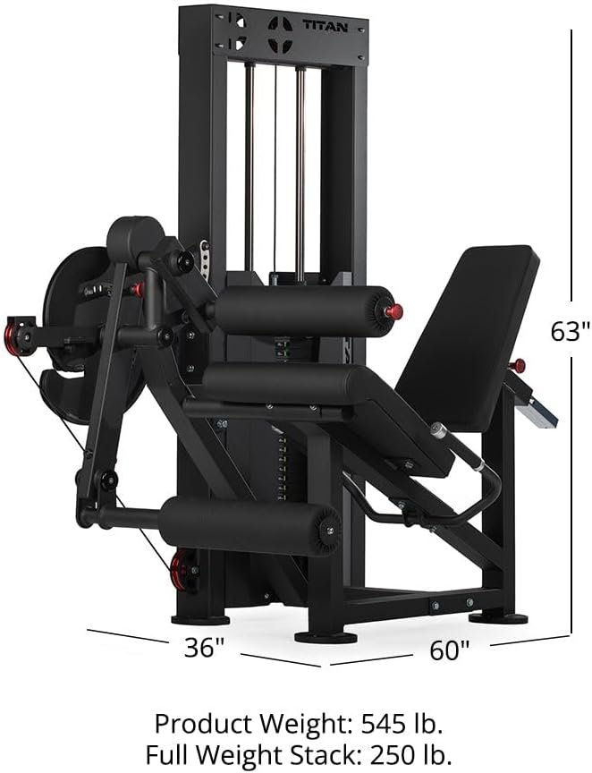 Titan Fitness Selectorized Leg Extension and Curl Machine 6