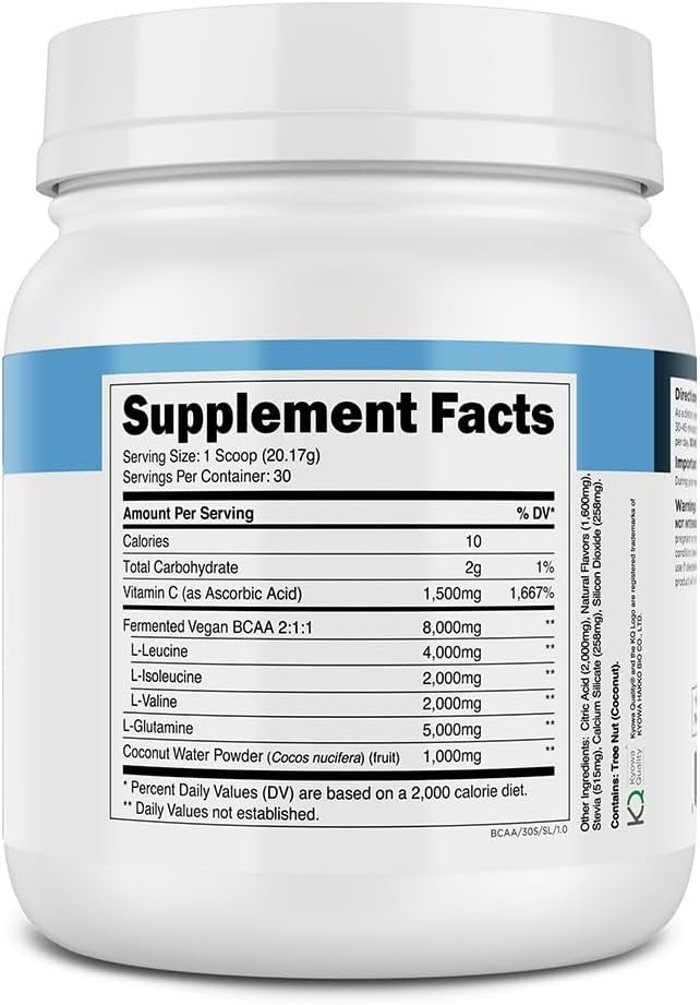 Transparent Labs BCAA Glutamine 8000 Mg of BCAA Powder with L Glutamine