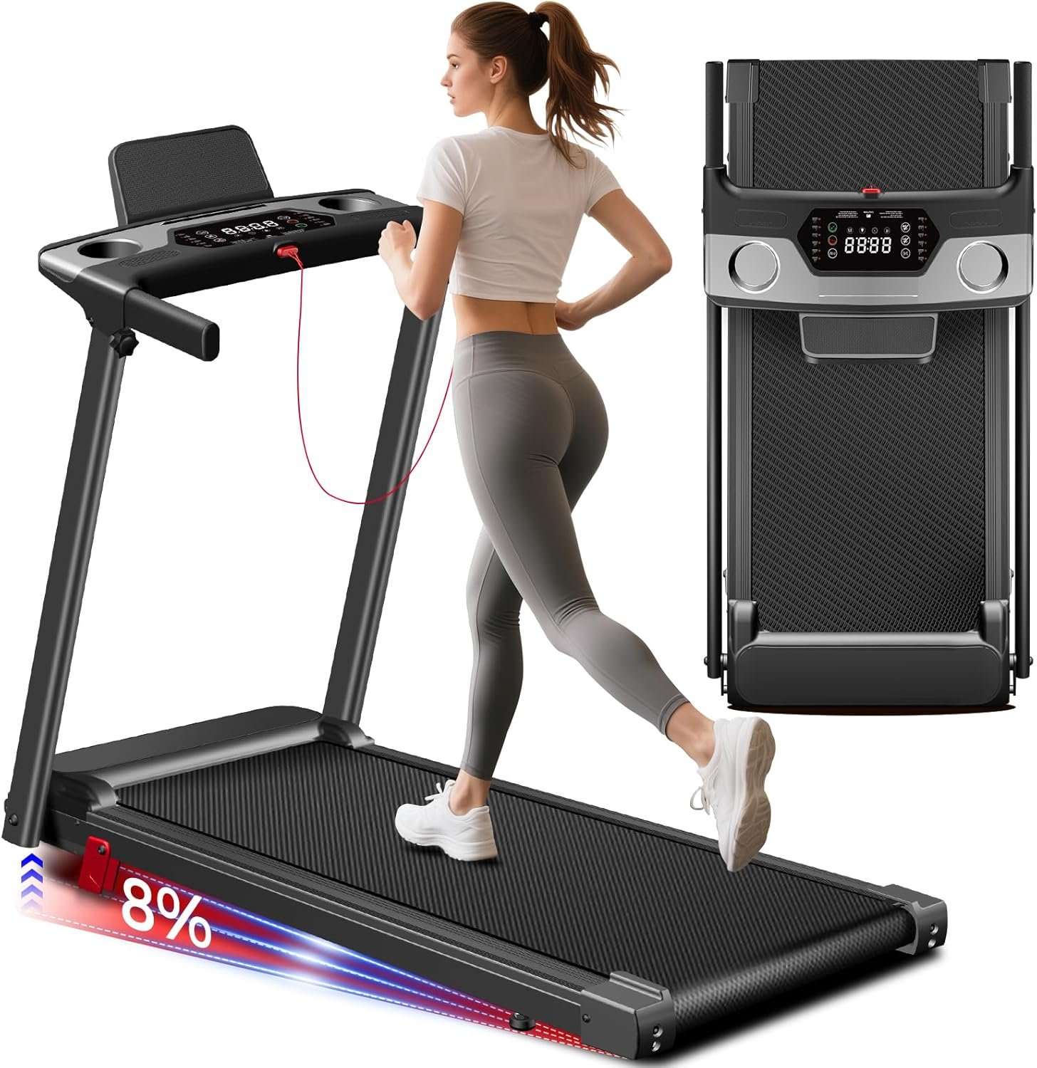 Treadmill with Incline 3-in-1 Portable Treadmills for Home