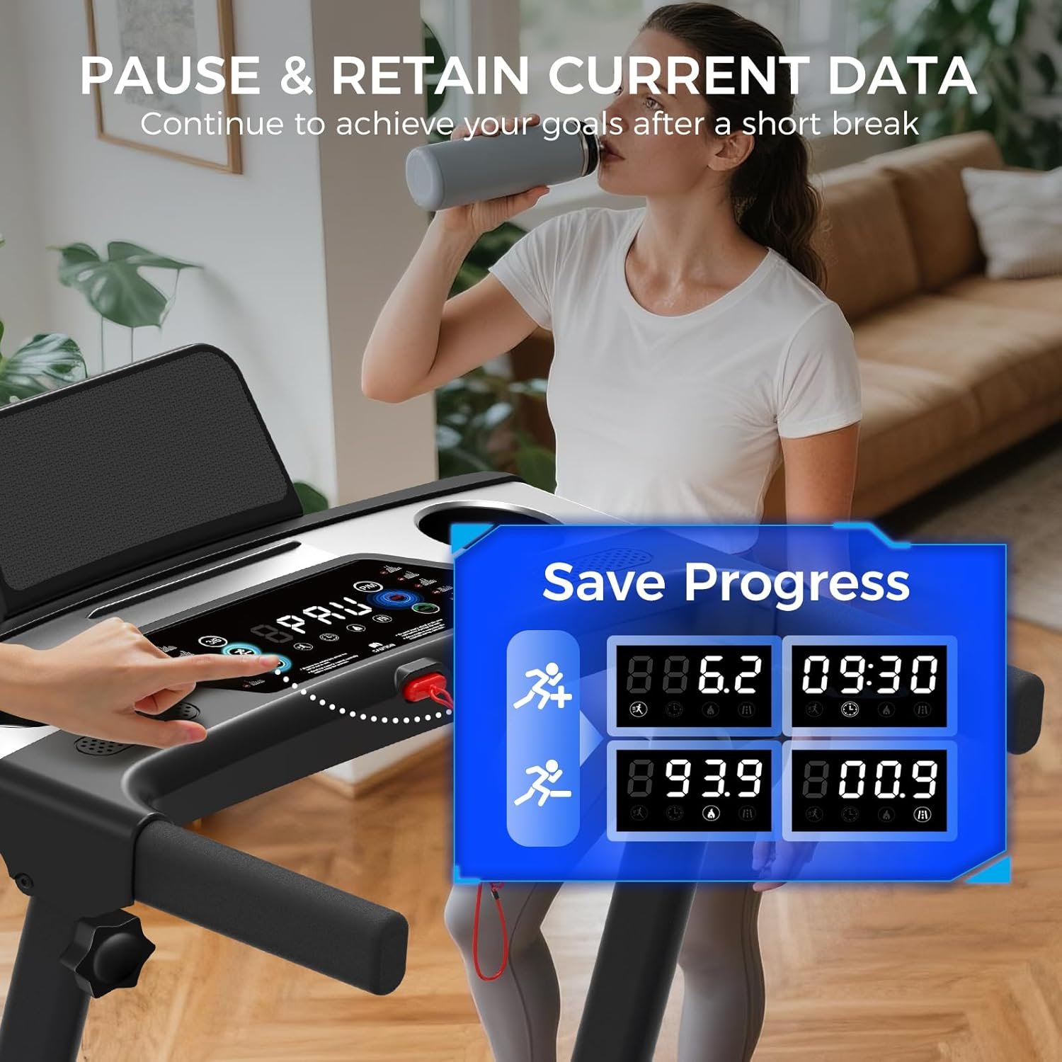 Treadmill with Incline 3-in-1 Portable Treadmills for Home