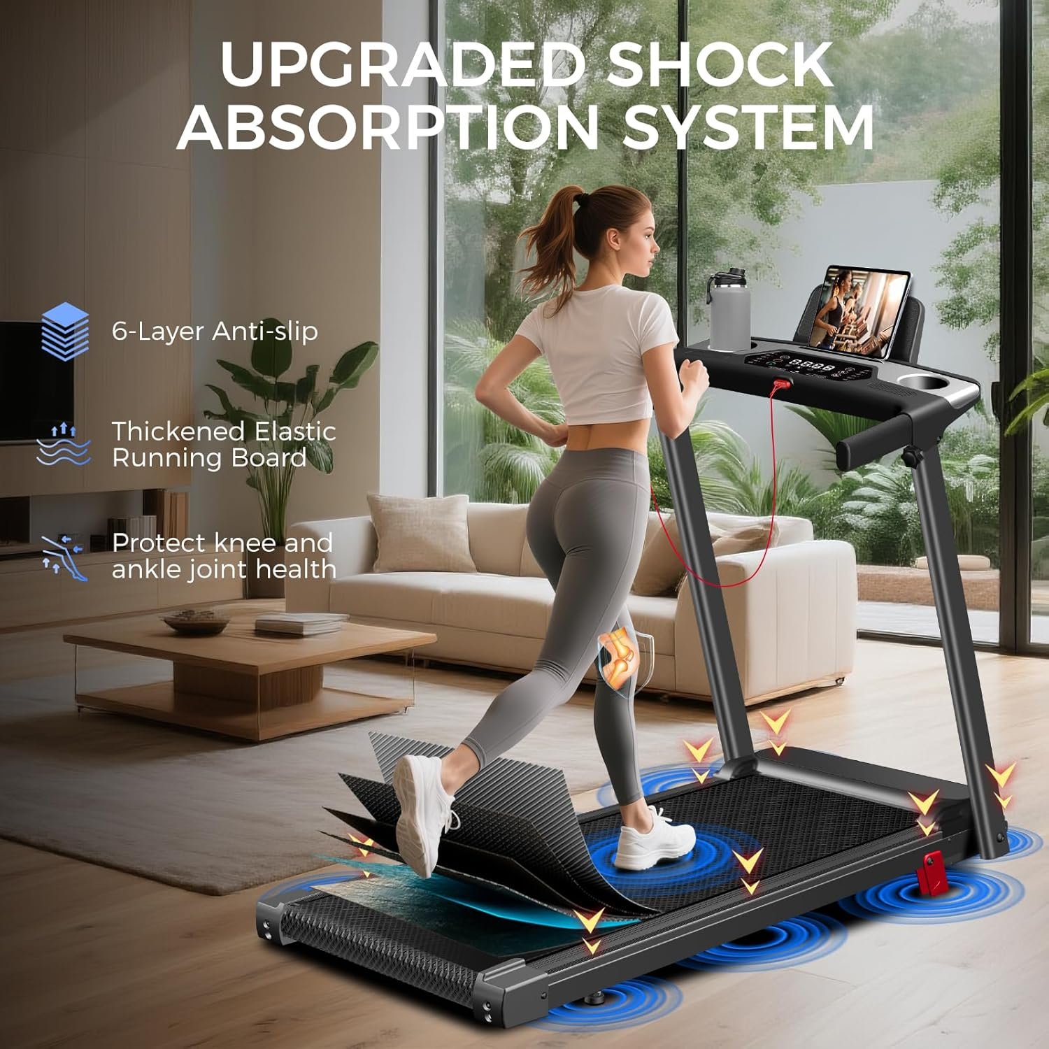 Treadmill with Incline 3-in-1 Portable Treadmills for Home