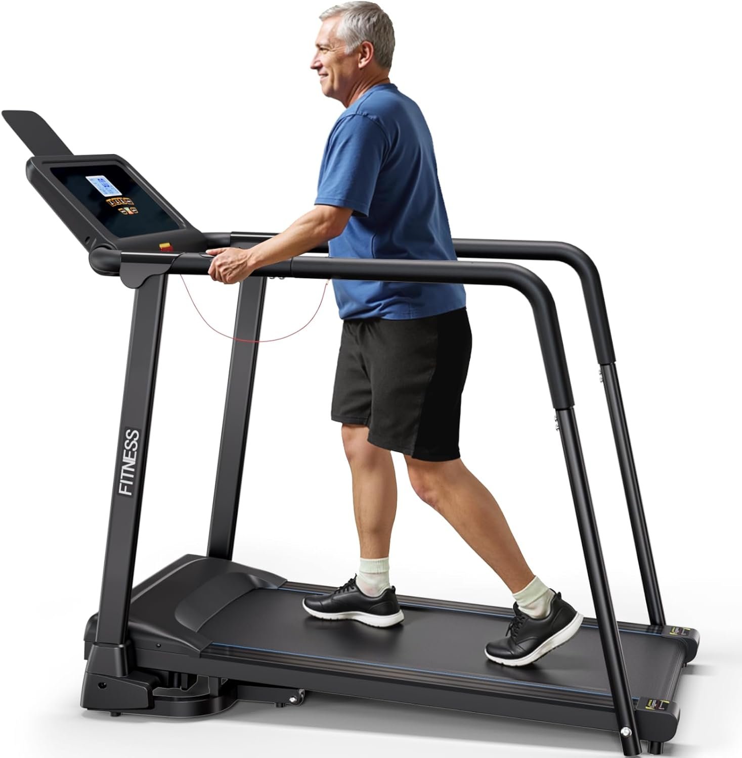Treadmills for Seniors with handrails Length Safety Handrails