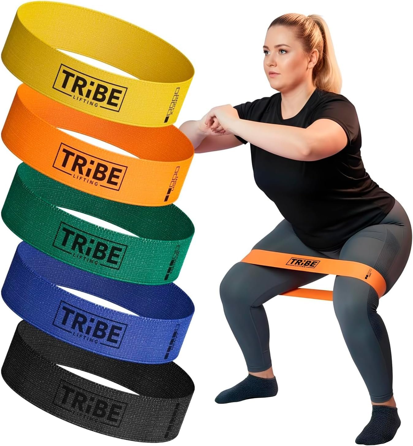 Tribe Lifting Fabric Resistance Bands for Glutes and Legs