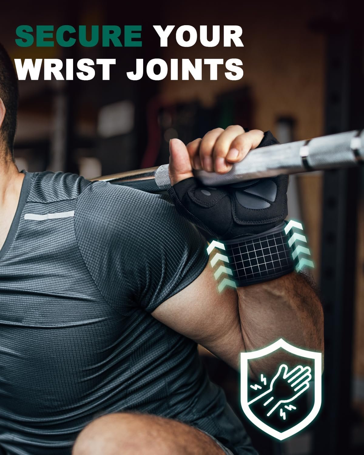 Trideer Workout Gloves for Men Weight Lifting Gloves with Wrist Wrap Support