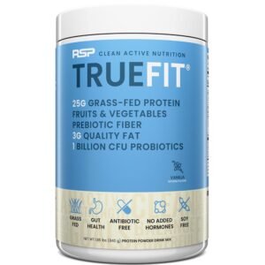 TrueFit Gut Healthy Protein Powder Grass-Fed Whey Meal Replacement Shake with Prebiotics