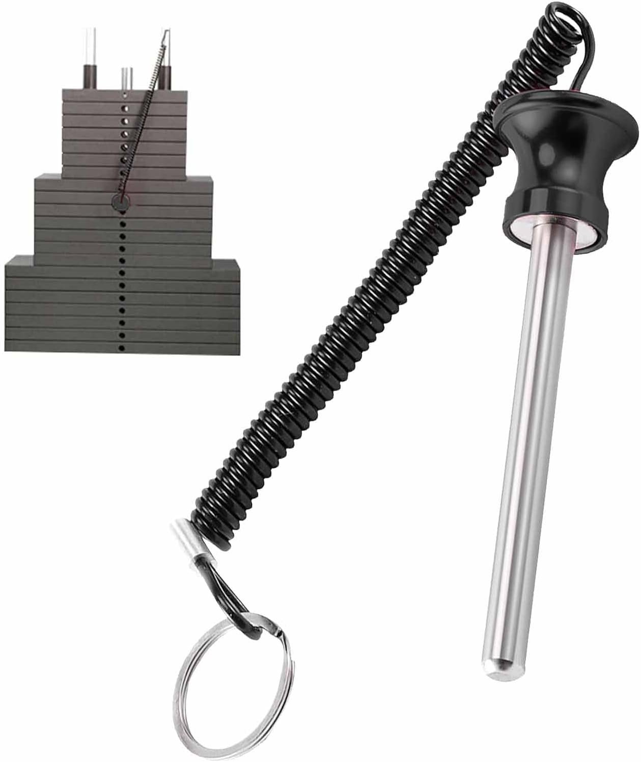 Universal Magnetic Weight Stack Pin with Pull Rope 1