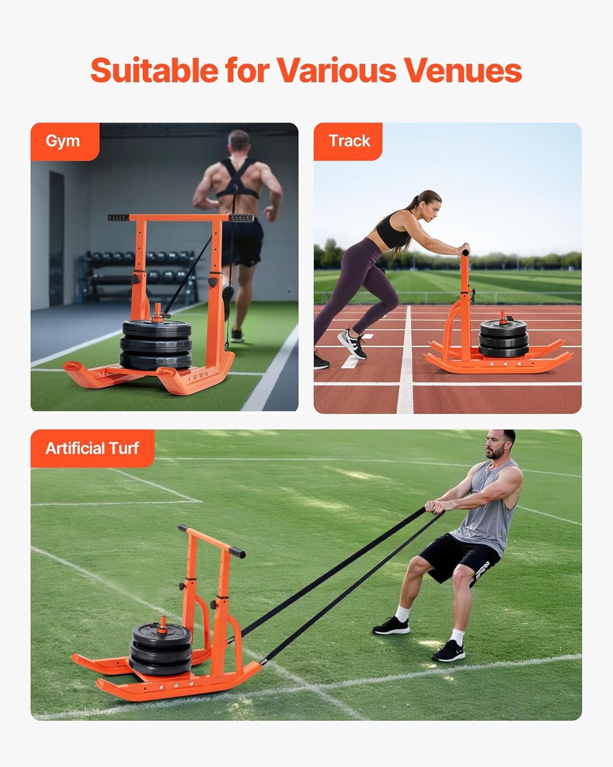 VEVOR Football Sleds and Chutes Weight Sled 6
