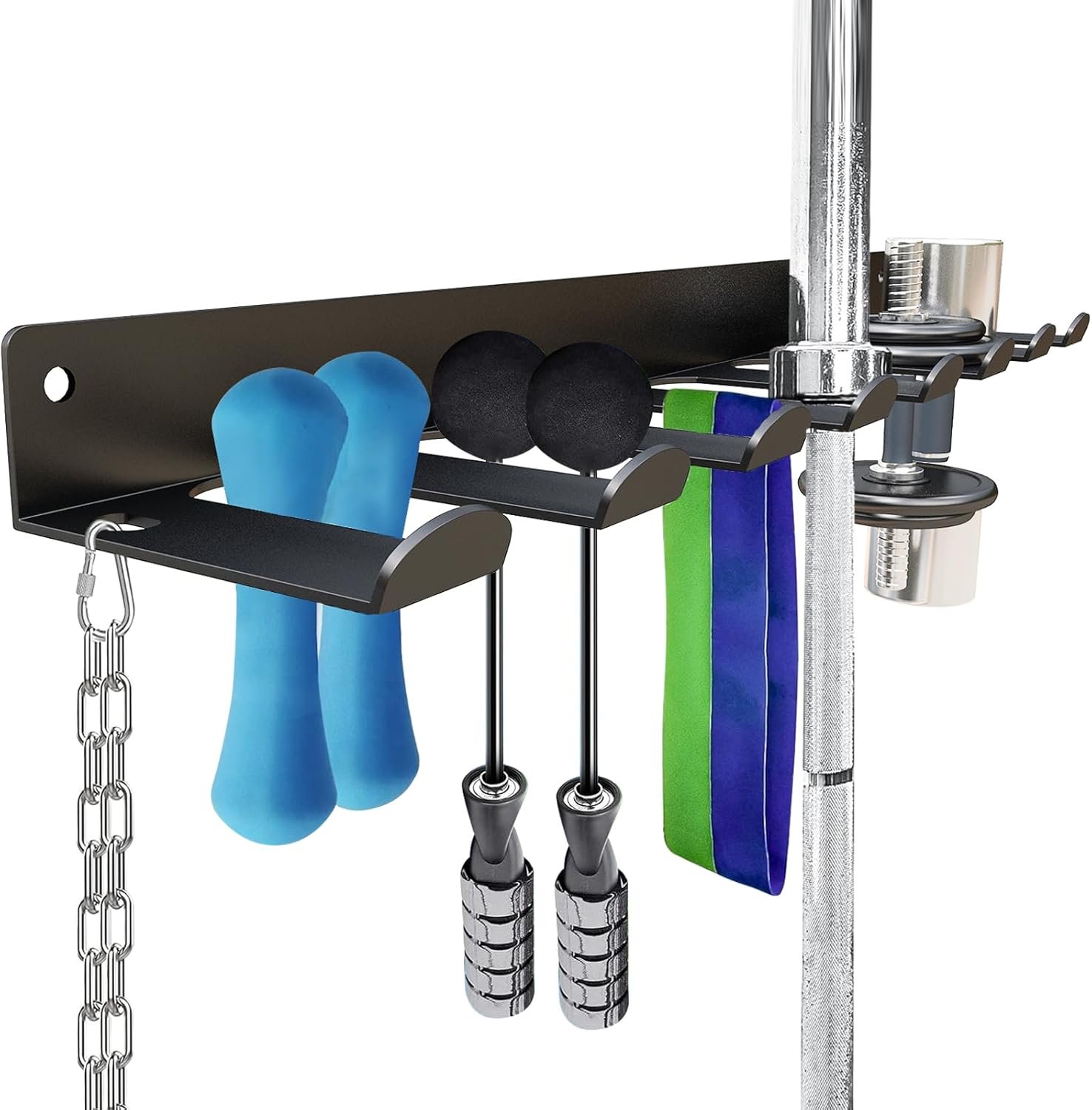 Wall-Mounted Gym Equipment Storage Rack 1