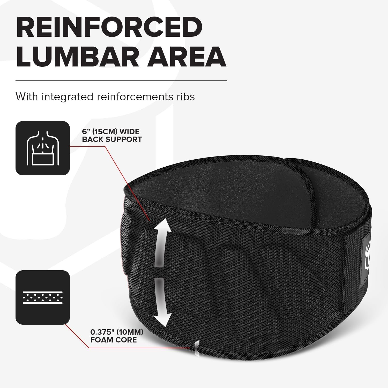 Weightlifting Belt For Men and Women 6 Inch Auto-Lock Weight Lifting Back Support
