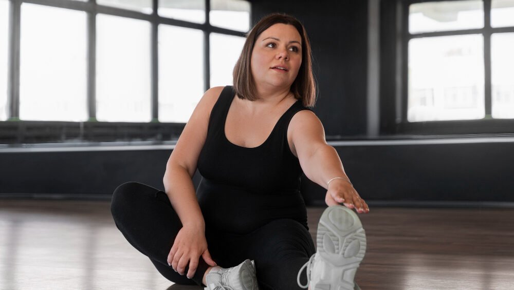 obese woman in the gym