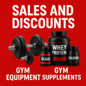 sales and discounts gym equipment and gym supplements