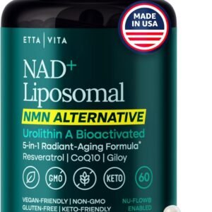 Liposomal NAD+ Supplement with Resveratrol Urolithin A CoQ10 and Giloy 1