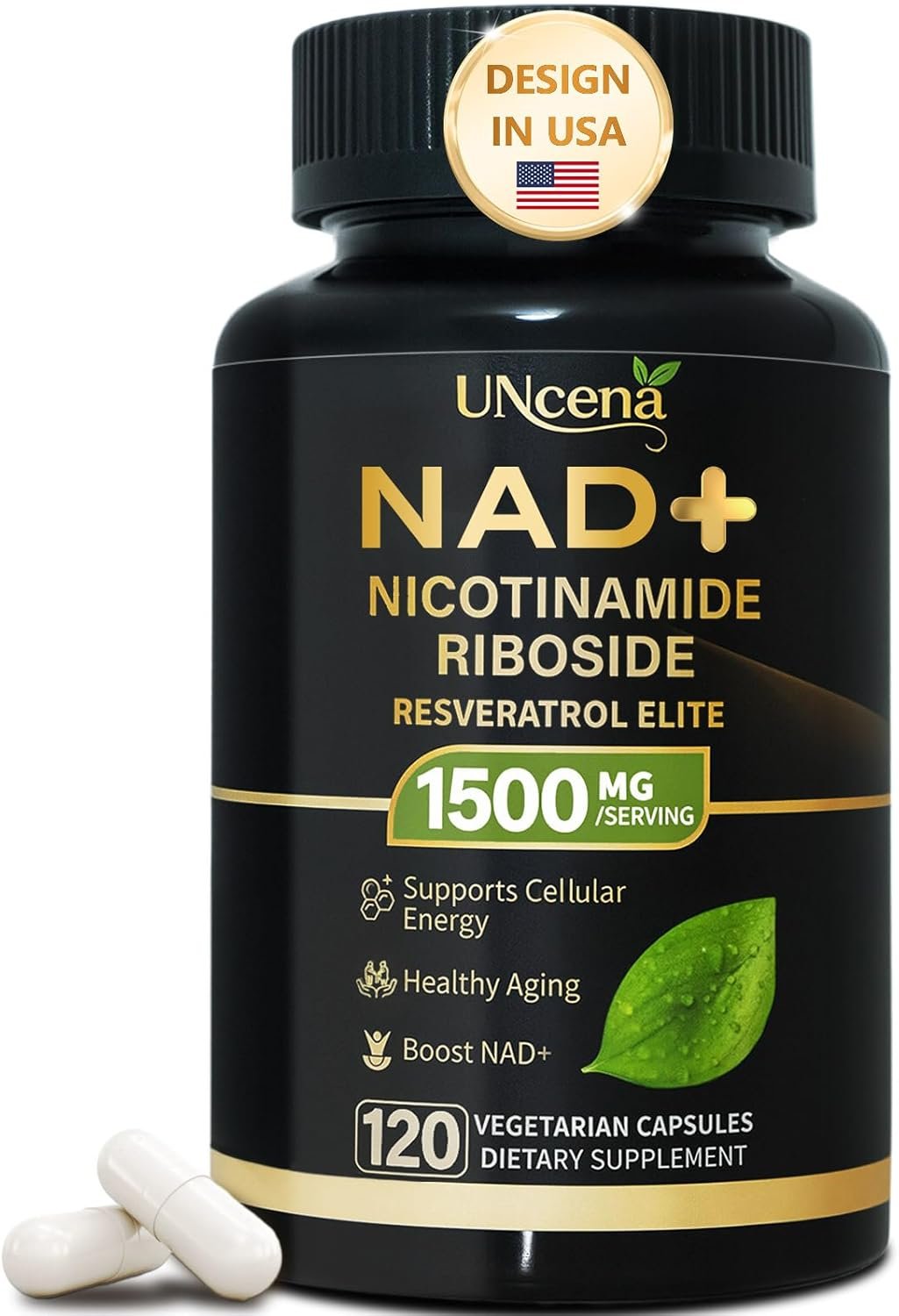 NAD Supplement 1500mg Liposomal NAD+ Nicotinamide Riboside with Resveratrol 1